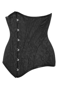Black Jacquard Longline Underbust Corset