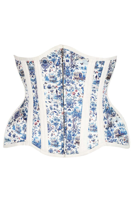 Blue Toile Romance Underbust Corset