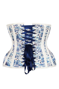 Blue Toile Romance Underbust Corset