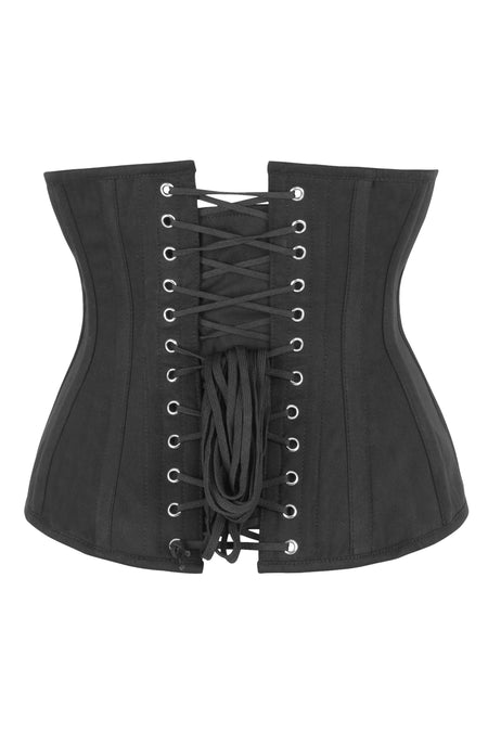 Single Layer Longline Underbust Corset in Black