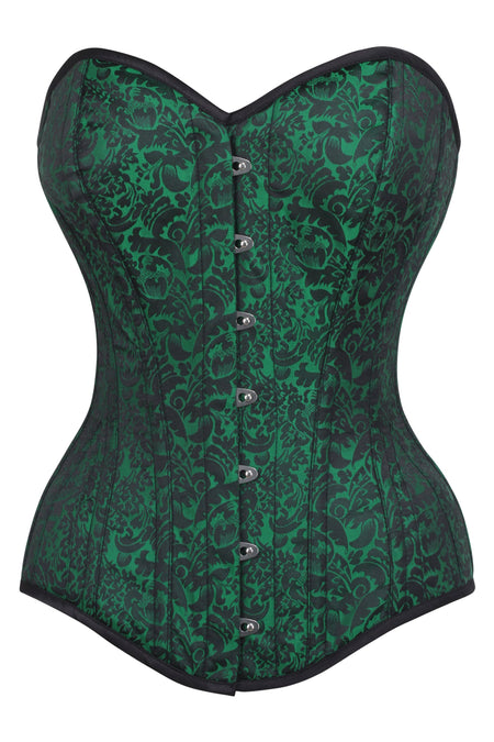 Crêped Bustier-style Top - Green/floral - Ladies