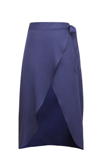 Corset Story SC-088 Rosa Summer Navy Viscose Midi Wrap Skirt