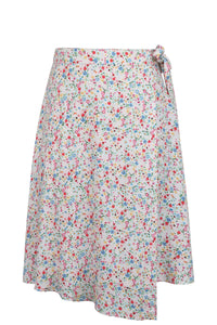 Corset Story SC-092 Agapanthus Ditsy Viscose Asymmetric Wrap Skirt
