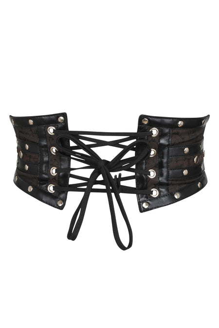 Steampunk Corset Belt, Vintage Decorative Belt for Women, Black