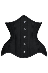 Black Underbust Steel Boned Waist Training Corset