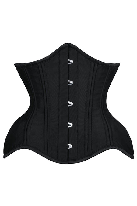 Black Underbust Steel Boned Waist Training Corset