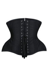 Black Underbust Steel Boned Waist Training Corset