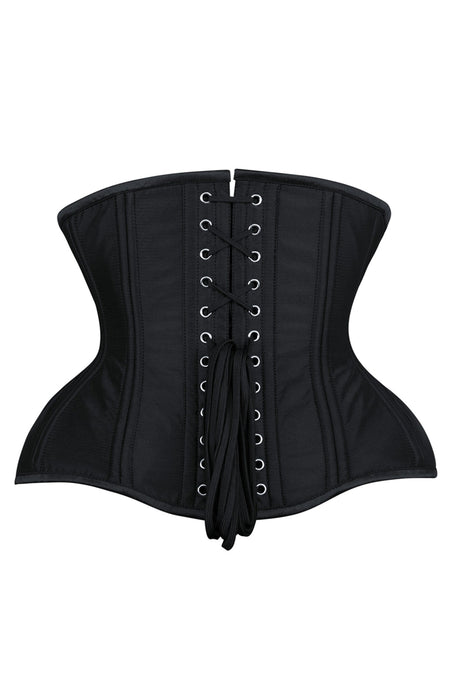 Black Underbust Steel Boned Waist Training Corset