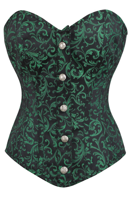 Cheap Corset Sexy Green and Gold Exhilerating and Sturdy Corset Small to 2x  3x 4x 5x 6x
