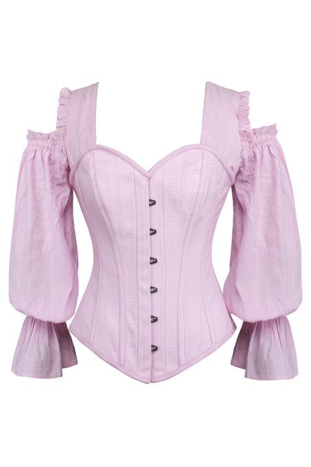 Pink Cotton Striped Corset Top – Story Of India