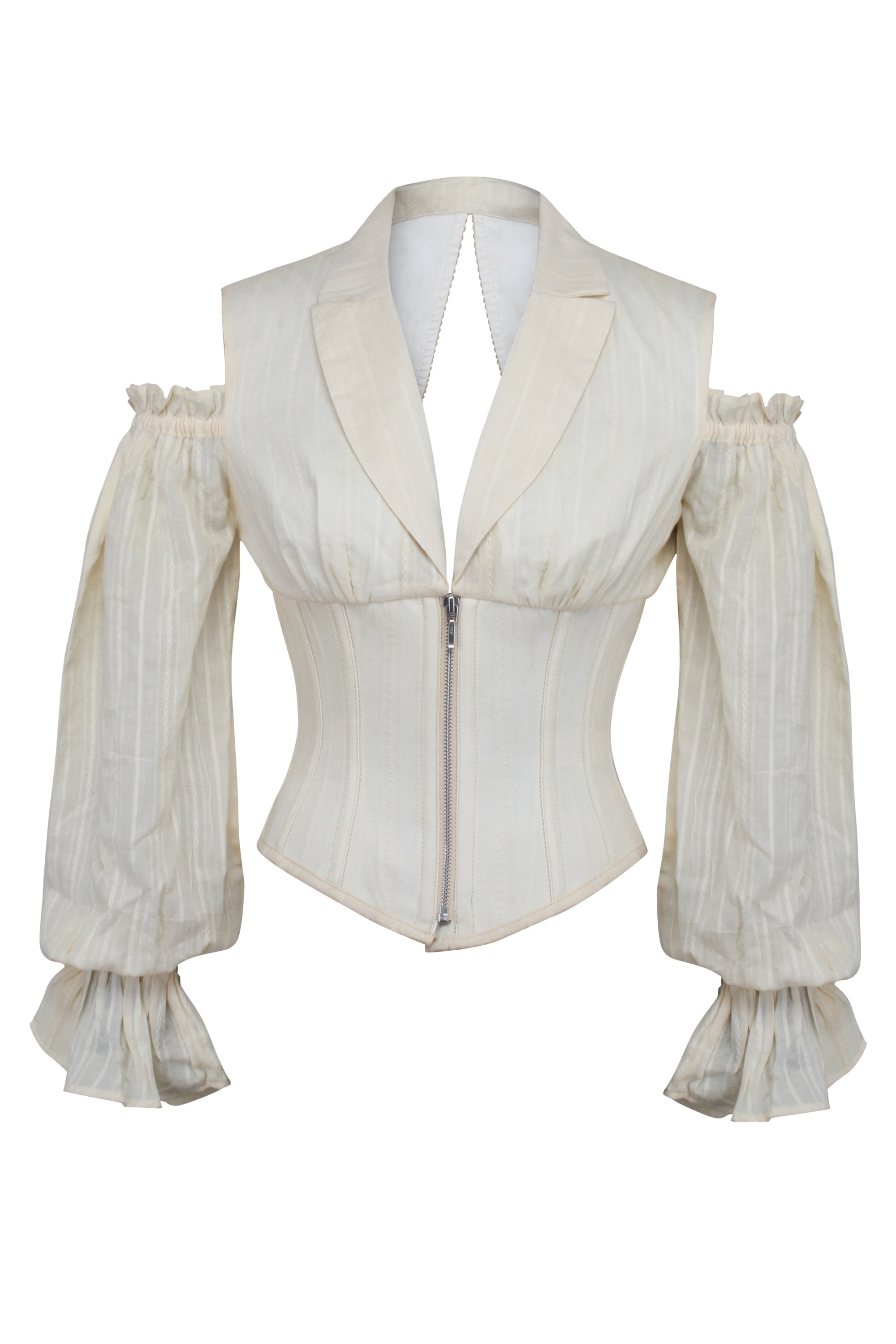 zipper corset top