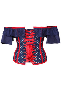 Corset Story FTS124 Off The Shoulder American Flag Corset