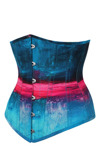 Corset Story MY-643 Stormy Night Blue and Pink Longline Underbust Corset