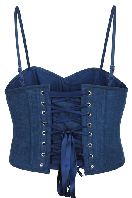 Dark Box Kostelík Vech (skeleton church) blue corset - Thin/Strapless/ Corset - Lace Market: Lolita Fashion Sales