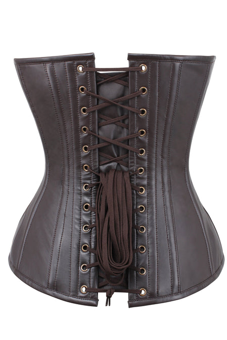  CORSETATTIRE Overbust Corset Tops For Women Brown Satin Waist  Trainer Bustier Authentic Steel Bone Corset Costume (3XS (for waist Size  22-23)): Clothing, Shoes & Jewelry