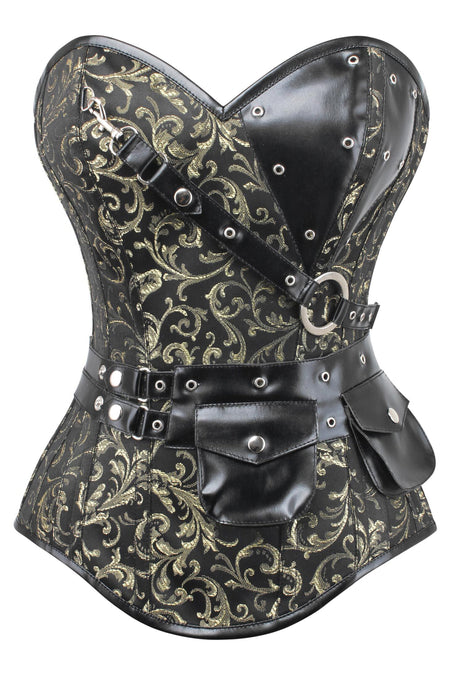 Laverne Steampunk Underbust Corset with Criss-Cross at Sides