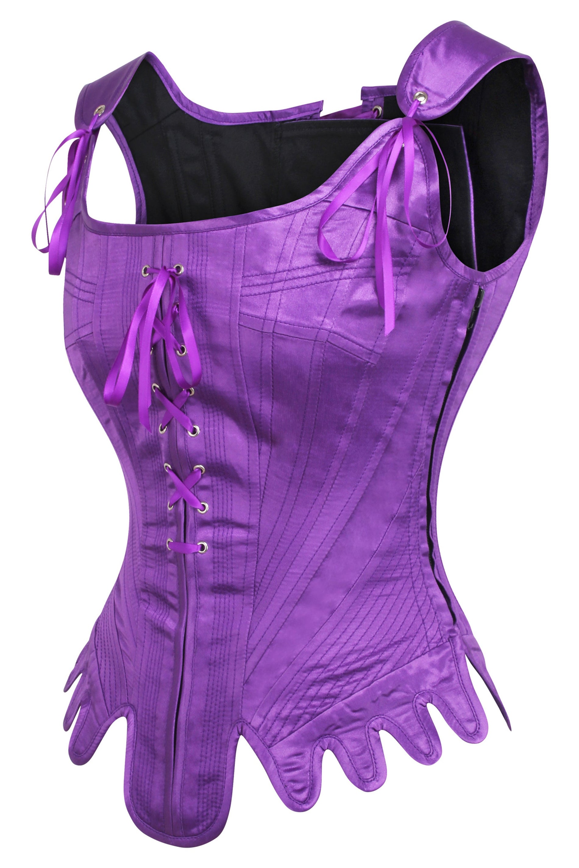 Laurent Floral Print Satin Overbust Corset main image 0